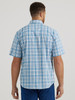 WRANGLER WRINKLE RESIST BLUE PLAID - MENS SHIRT  - 112346251