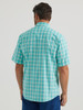 WRANGLER WRINKLE RESIST TURQUOISE PLAID - MENS SHIRT  - 112346250