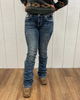 GRACE IN LA CROSS EMBELISHED MID RISE BOOT - LADIES JEANS  - EB51835