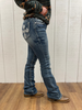 GRACE IN LA CROSS EMBELISHED MID RISE BOOT - LADIES JEANS  - EB51835