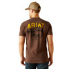 ARIAT BISON SKETCH BROWN HEATHER - MENS TEE  - 10051750