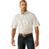 ARIAT EMRE FITTED WHITE PRINT - MENS SHIRT  - 10051244