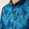ARIAT WF KYLO CLASSIC FIT BLUE PRINT - MENS SHIRT  - 10051243