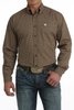 CINCH BROWN GEOMETRIC PRINT - MENS SHIRT  - MTW1105742