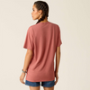 ARIAT FIRST RODEO RED CLAY HEATHER - LADIES TEE  - 10051764