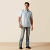 ARIAT RETRO POLO CASHMERE BLUE - MENS POLO  - 10050541