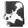 WRANGLER COW PRINT MINI ZIP CARD CASE - ACCESSORIES WALLET  - WG133-W005BK