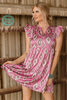 STERLING KREEK AZTEC PINK GREY & WHITE DRESS - LADIES DRE   - NEEDED ME DRESS PINK