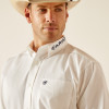 ARIAT TEAM LOGO TWILL WHITE - MENS SHIRT  - 10051337