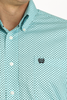 CINCH TURQUOISE DIAMOND PRINT - MENS SHIRT  - MTW1111457