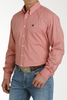 CINCH RED PRINTED SPANDEX WEAVE - MENS SHIRT  - MTW1105749