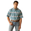 ARIAT DENZEL CLASSIC BLUE AZTEC - MENS SHIRT  - 10051492