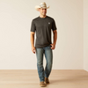 ARIAT CHARGER CRESTLINE CHARCOAL - MENS TEE  - 10051356