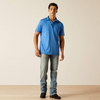 ARIAT 2.0 FITTED SEASCAPE BLUE - MENS POLO  - 10051384