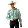 ARIAT JACEY FITTED TURQUOISE PRINT - MENS SHIRT  - 10051526