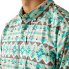 ARIAT JACEY FITTED TURQUOISE PRINT - MENS SHIRT  - 10051526