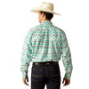 ARIAT JACEY FITTED TURQUOISE PRINT - MENS SHIRT  - 10051526