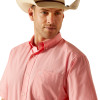ARIAT JONAH CONCH SHELL CORAL PLAID - MENS SHIRT  - 10051464