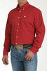 CINCH RED GEOMETRIC PRINT - MENS SHIRT  - MTW1105769