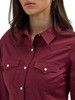 WRANGLER RETRO LONG SLEEVE WINE - LADIES SHIRT  - 112358014
