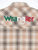 WRANGLER MEXICO LOGO PLAID TAN SNAP - MENS SHIRT  - 112352381