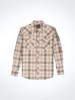 WRANGLER MEXICO LOGO PLAID TAN SNAP - MENS SHIRT  - 112352381