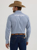 WRANGLER LOGO BLUE DIAMOND PRINT SNAP - MENS SHIRT  - 112352382