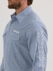 WRANGLER LOGO BLUE DIAMOND PRINT SNAP - MENS SHIRT  - 112352382