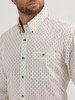 WRANGLER CLASSICS WHITE GEOMETRIC PRINT - MENS SHIRT  - 112352417