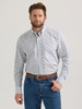 WRANGLER GEORGE STRAIT BLUE WHITE PRINT - MENS SHIRT  - 112352728
