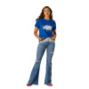 ARIAT BUFFALO SURF THE WEB BLUE - LADIES TEE  - 10051418