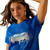 ARIAT BUFFALO SURF THE WEB BLUE - LADIES TEE  - 10051418