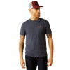 ARIAT EAGLE ROCK NAVY HEATHER TEE - MENS TEE  - 10052573