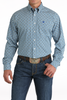 CINCH LIGHT BLUE GEOMETRIC PRINT - MENS SHIRT  - MTW1105794