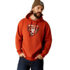 ARIAT FOREST BADGE DARK ORANGE - MENS HOODIE  - 10052458