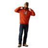 ARIAT FOREST BADGE DARK ORANGE - MENS HOODIE  - 10052458