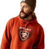 ARIAT FOREST BADGE DARK ORANGE - MENS HOODIE  - 10052458