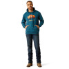 ARIAT BISON PLAINS HYDRA HEATHER - MENS HOODIE  - 10052459