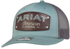 ARIAT FAUX LEATHER PATCH BLUE GREY - HATS CAP  - A3000867123