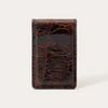 STETSON CROC EMOSSED BROWN MONEY CLIP - ACCESSORIES WALLET  - 9803004-255