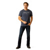 ARIAT B&W LOGO HEATHER GREY - MENS TEE  - 10052492