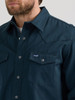 WRANGLER FLANNEL LINED BLACK WORKSHIRT - MENS SHIRT  - 112352656