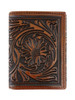 STETSON TOOLED BROWN TRI-FOLD - ACCESSORIES WALLET  - 9809001-200