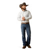 ARIAT WRINKLE FREE FITTED GREY PRINT - MENS SHIRT  - 10051981