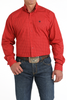 CINCH MONEY RED PRINT - MENS SHIRT  - MTW1105801