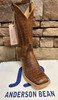 ANDERSON BEAN BOOT POST OAK CAIMAN BELLY TAN - BOOT MENS WESTERN - 340321