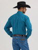 WRANGLER GEORGE STRAIT TEAL GEO PRINT - MENS SHIRT  - 112356638