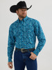 WRANGLER GEORGE STRAIT TEAL PAISLEY - MENS SHIRT  - 112356632