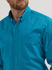 WRANGLER GEORGE STRAIT SOLID TEAL - MENS SHIRT  - 112356631