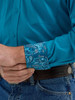 WRANGLER GEORGE STRAIT SOLID TEAL - MENS SHIRT  - 112356631